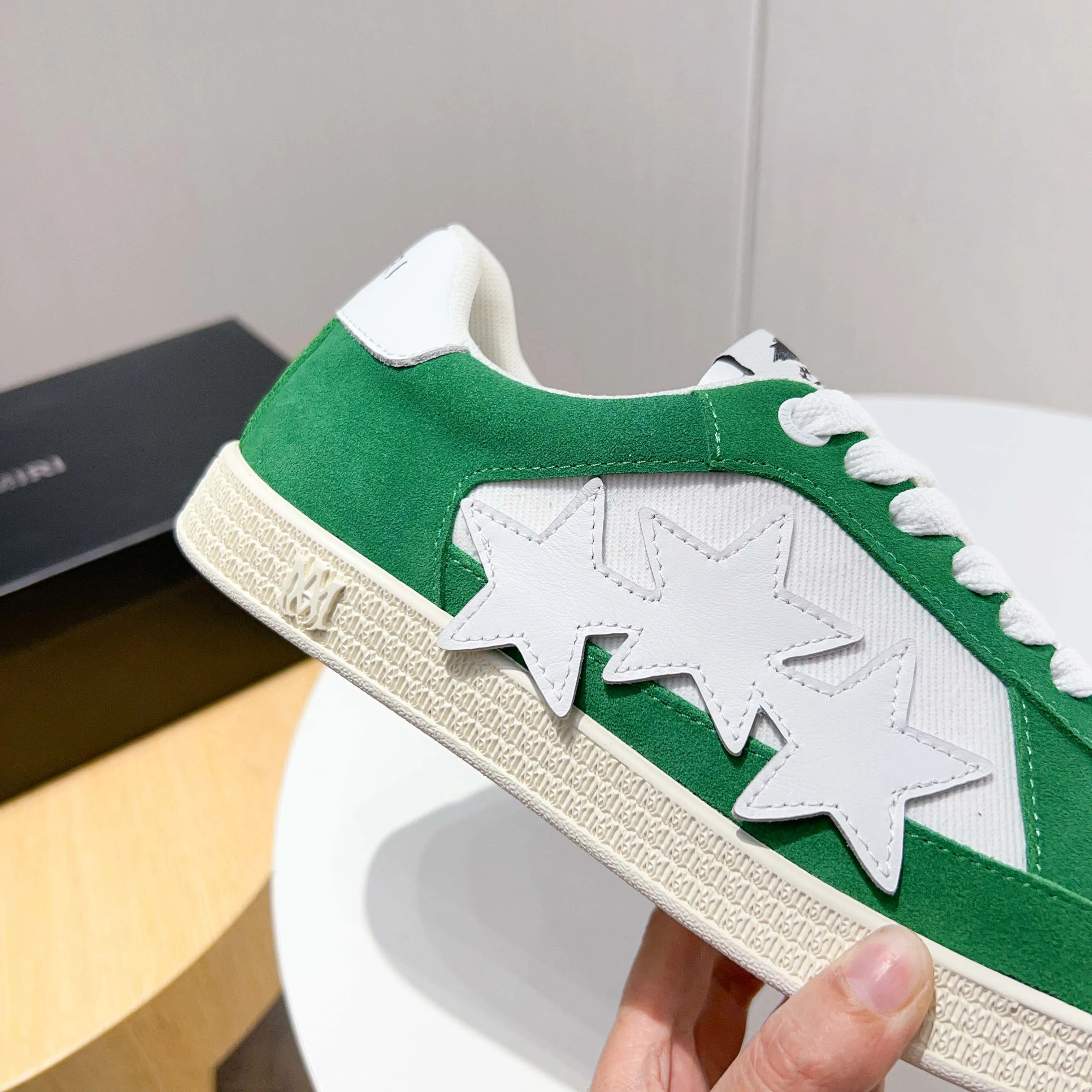 Men's shoes 💰420 [New style] 🌲🌲Balmain - New Amiri trendy shoes, low-top casual sports shoes, the same style as celebrities, made of selected pebbled cowhide and frosted cowhide, original outsole, comfortable on the feet, high-end workmanship, welcome to buy. Size: 39-45 (46 customized)